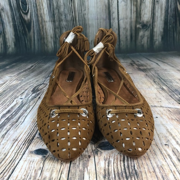 🆕 Halogen Leather Lace Up Flats Size 8.5 M - Picture 3 of 8